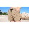 COOFANDY Men’s Swim Trunks Quick Dry Board Shorts Swimsuit Swimwear Bathing Suit(K Light Brown Khaki)