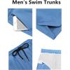 COOFANDY Men’s Swim Trunks Quick Dry Board Shorts Swimsuit Swimwear Bathing Suit(L Sky Blue)