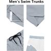 COOFANDY Men’s Swim Trunks Quick Dry Board Shorts Swimsuit Swimwear Bathing Suit(Light Grey)