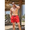 COOFANDY Men’s Swim Trunks Quick Dry Board Shorts Swimsuit Swimwear Bathing Suit(Orange Red)