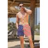 COOFANDY Men’s Swim Trunks Quick Dry Board Shorts Swimsuit Swimwear Bathing Suit(P American Flag-3)