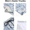 COOFANDY Men’s Swim Trunks Quick Dry Board Shorts Swimsuit Swimwear Bathing Suit(P Deep Blue Plam Leaf)