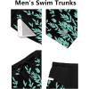 COOFANDY Men’s Swim Trunks Quick Dry Board Shorts Swimsuit Swimwear Bathing Suit(P Green Floral)