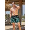 COOFANDY Men’s Swim Trunks Quick Dry Board Shorts Swimsuit Swimwear Bathing Suit(P Green Floral)