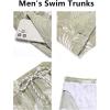 COOFANDY Men’s Swim Trunks Quick Dry Board Shorts Swimsuit Swimwear Bathing Suit(P Green Plam Leaf)