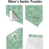 COOFANDY Men’s Swim Trunks Quick Dry Board Shorts Swimsuit Swimwear Bathing Suit(P Light Green)