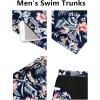 COOFANDY Men’s Swim Trunks Quick Dry Board Shorts Swimsuit Swimwear Bathing Suit(P Navy Blue Floral)
