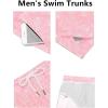 COOFANDY Men’s Swim Trunks Quick Dry Board Shorts Swimsuit Swimwear Bathing Suit(P Pink Leaf)