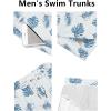 COOFANDY Men’s Swim Trunks Quick Dry Board Shorts Swimsuit Swimwear Bathing Suit(P White Palm Leaf)