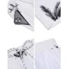 COOFANDY Men’s Swim Trunks Quick Dry Board Shorts Swimsuit Swimwear Bathing Suit(P White and Leaves)