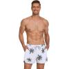 COOFANDY Men’s Swim Trunks Quick Dry Board Shorts Swimsuit Swimwear Bathing Suit(P White and Leaves)