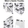 COOFANDY Men’s Swim Trunks Quick Dry Board Shorts Swimsuit Swimwear Bathing Suit(P White-coconut Tree)