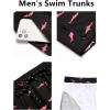COOFANDY Men’s Swim Trunks Quick Dry Board Shorts Swimsuit Swimwear Bathing Suit(Pinkshark Black)
