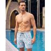 COOFANDY Men’s Swim Trunks Quick Dry Board Shorts Swimsuit Swimwear Bathing Suit(Print Blue Plam Leaf)