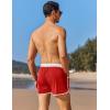 COOFANDY Men’s Swim Trunks Quick Dry Board Shorts Swimsuit Swimwear Bathing Suit(W Red)