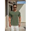 COOFANDY Men’s T Shirts Short Sleeve Classic V Neck T-Shirt Casual Summer Basic Tee Shirt(Army Green)