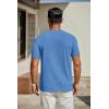 COOFANDY Men’s T Shirts Short Sleeve Classic V Neck T-Shirt Casual Summer Basic Tee Shirt(Blue)