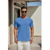 COOFANDY Men’s T Shirts Short Sleeve Classic V Neck T-Shirt Casual Summer Basic Tee Shirt(Blue)