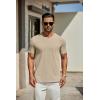 COOFANDY Men’s T Shirts Short Sleeve Classic V Neck T-Shirt Casual Summer Basic Tee Shirt(Khaki)