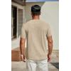 COOFANDY Men’s T Shirts Short Sleeve Classic V Neck T-Shirt Casual Summer Basic Tee Shirt(Khaki)