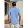 COOFANDY Men’s T Shirts Short Sleeve Classic V Neck T-Shirt Casual Summer Basic Tee Shirt(Light Blue)