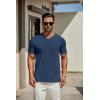 COOFANDY Men’s T Shirts Short Sleeve Classic V Neck T-Shirt Casual Summer Basic Tee Shirt(Navy Blue)