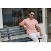 COOFANDY Men’s T Shirts Short Sleeve Classic V Neck T-Shirt Casual Summer Basic Tee Shirt(Pink)