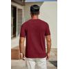 COOFANDY Men’s T Shirts Short Sleeve Classic V Neck T-Shirt Casual Summer Basic Tee Shirt(Wine Red)