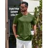 COOFANDY Mens T-Shirts 100% Cotton Premium Short Sleeve Shirt Crew Neck Basic Tshirt(Army Green)