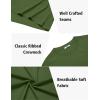 COOFANDY Mens T-Shirts 100% Cotton Premium Short Sleeve Shirt Crew Neck Basic Tshirt(Army Green)