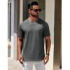 COOFANDY Mens T-Shirts 100% Cotton Premium Short Sleeve Shirt Crew Neck Basic Tshirt(Dark Green Grey)