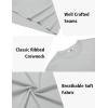 COOFANDY Mens T-Shirts 100% Cotton Premium Short Sleeve Shirt Crew Neck Basic Tshirt(Light Heather Grey)