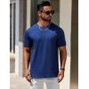 COOFANDY Mens T-Shirts 100% Cotton Premium Short Sleeve Shirt Crew Neck Basic Tshirt(Navy)