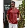 COOFANDY Mens T-Shirts 100% Cotton Premium Short Sleeve Shirt Crew Neck Basic Tshirt(Wine Red)