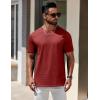 COOFANDY Mens T-Shirts 100% Cotton Premium Short Sleeve Shirt Crew Neck Basic Tshirt(Wine Red)