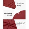 COOFANDY Mens T-Shirts 100% Cotton Premium Short Sleeve Shirt Crew Neck Basic Tshirt(Wine Red)