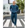 COOFANDY Men’s Tracksuit 2 Piece Hoodie Sweatsuit Sets Casual Jogging Athletic Suits(Blue Grey)