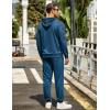 COOFANDY Men’s Tracksuit 2 Piece Hoodie Sweatsuit Sets Casual Jogging Athletic Suits(Blue Grey)