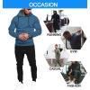 COOFANDY Men’s Tracksuit 2 Piece Hoodie Sweatsuit Sets Casual Jogging Athletic Suits(Gray Blue Black)