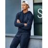 COOFANDY Men’s Tracksuit 2 Piece Hoodie Sweatsuit Sets Casual Jogging Athletic Suits(Navy Blue)