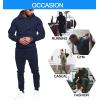COOFANDY Men’s Tracksuit 2 Piece Hoodie Sweatsuit Sets Casual Jogging Athletic Suits(Navy Blue)