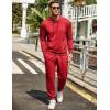 COOFANDY Men’s Tracksuit 2 Piece Hoodie Sweatsuit Sets Casual Jogging Athletic Suits(Red)