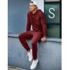 COOFANDY Men’s Tracksuit 2 Piece Hoodie Sweatsuit Sets Casual Jogging Athletic Suits(Wine Red)