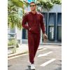 COOFANDY Men’s Tracksuit 2 Piece Hoodie Sweatsuit Sets Casual Jogging Athletic Suits(Wine Red)