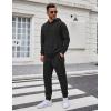 COOFANDY Men’s Tracksuit 2 Piece Set Hoodie Sweatsuits Athletic Jogging Suits Casual Sports Outfits(01-black)