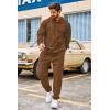COOFANDY Men’s Tracksuit 2 Piece Set Hoodie Sweatsuits Athletic Jogging Suits Casual Sports Outfits(Brown)