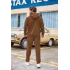 COOFANDY Men’s Tracksuit 2 Piece Set Hoodie Sweatsuits Athletic Jogging Suits Casual Sports Outfits(Brown)