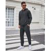 COOFANDY Men’s Tracksuit 2 Piece Set Hoodie Sweatsuits Athletic Jogging Suits Casual Sports Outfits(Dark Grey)