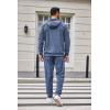 COOFANDY Men’s Tracksuit 2 Piece Set Hoodie Sweatsuits Athletic Jogging Suits Casual Sports Outfits(Denim Blue)
