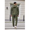 COOFANDY Men’s Tracksuit 2 Piece Set Hoodie Sweatsuits Athletic Jogging Suits Casual Sports Outfits(Olive Green)